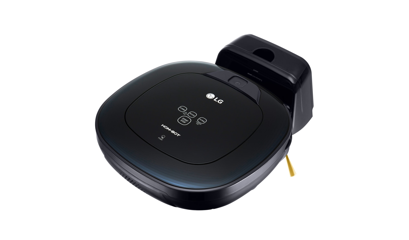 LG HOM-BOT SQUARE TURBO | Smart Inverter Motor™ | Batterie Lithium | 60 dB | Deux caméras | Brosse spéciale poils d'animaux, LG VR8604OB