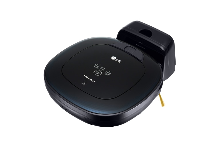 LG HOM-BOT SQUARE TURBO | Smart Inverter Motor™ | Batterie Lithium | 60 dB | Deux caméras | Brosse spéciale poils d'animaux, LG VR8604OB