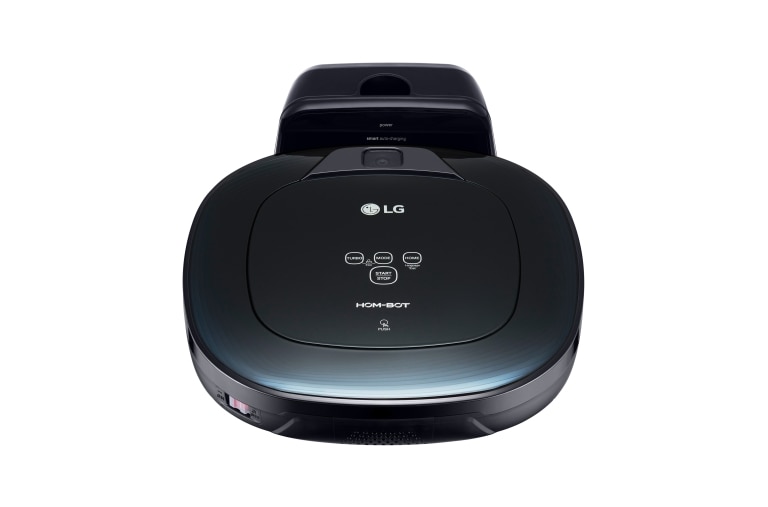 LG HOM-BOT SQUARE TURBO | Smart Inverter Motor™ | Batterie Lithium | 60 dB | Deux caméras | Brosse spéciale poils d'animaux, LG VR8604OB
