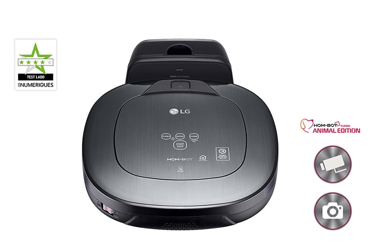 LG HOM-BOT SQUARE TURBO +| Connecté | HOME GUARD™ | HOME VIEW ™ | Caméra de surveillance | Brosse spéciale animaux, LG VR9647PS