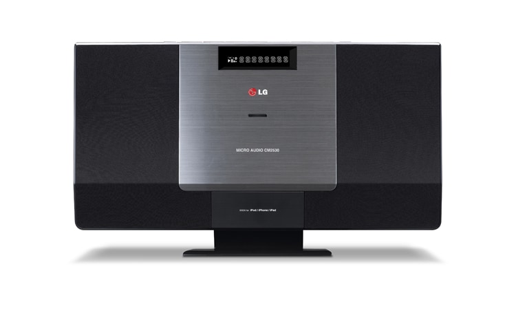 Vue avant de Micro-Chaîne CD, 20W, Dock iPod / iPhone LG CM2531