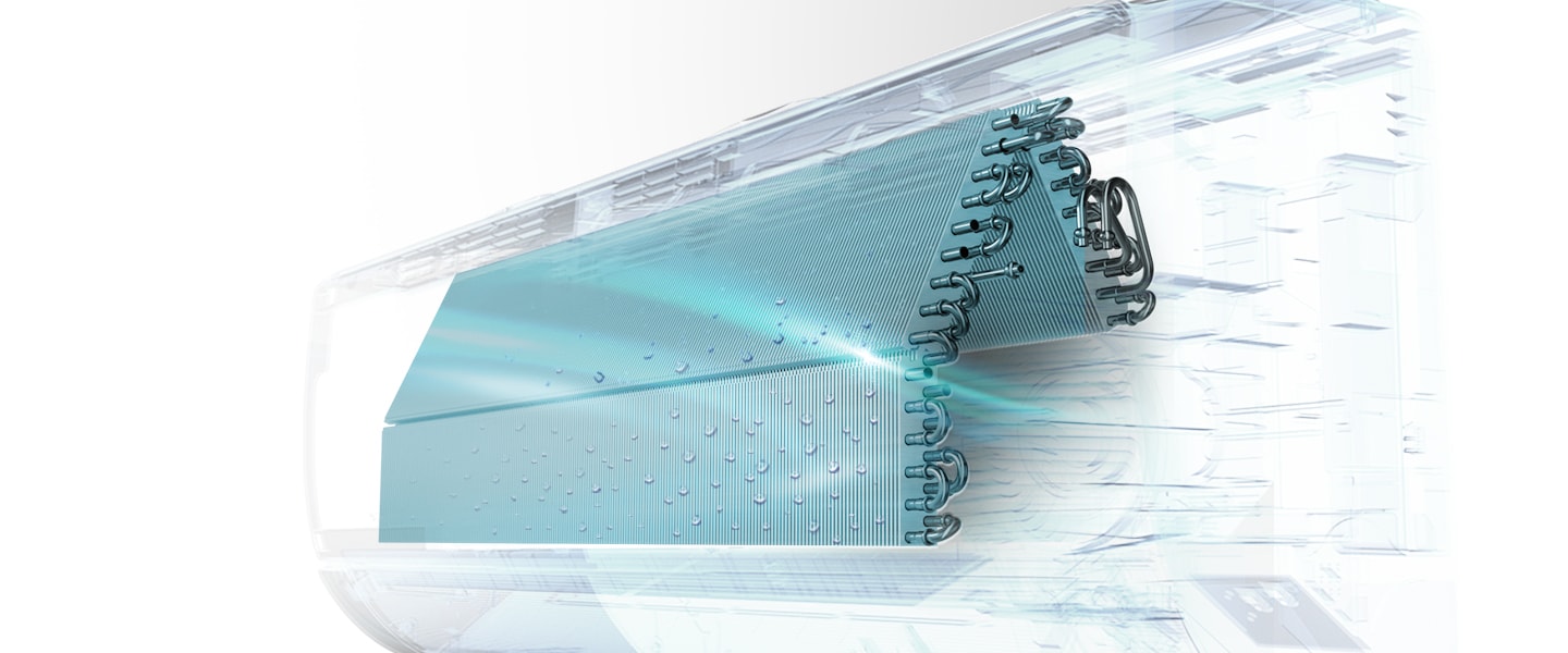 Un échangeur thermique séché par le flux d’air interne.