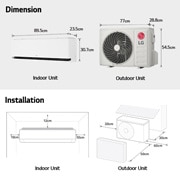 LG H09S1D Dimensions d'installation