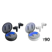 LG Pack Son | Ecouteurs Bluetooth True Wireless LG TONE Free T90 Noirs + Blancs, TONE-T90Q.CW90B