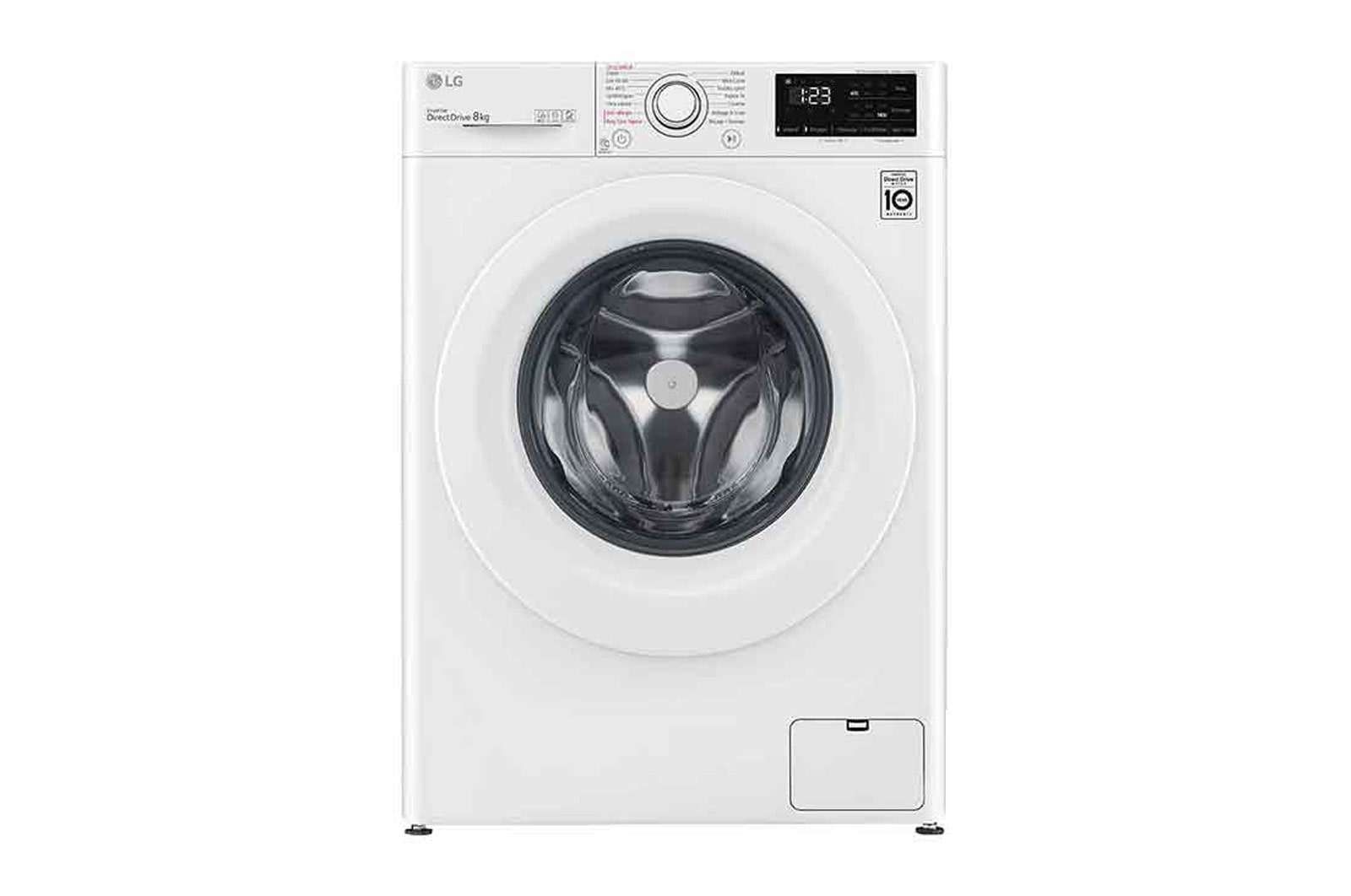 LG Lave-linge 8 kg - 68L | AI Direct Drive™ | Moteur Direct Drive™ garanti 10 ans, LG F84V33WHS