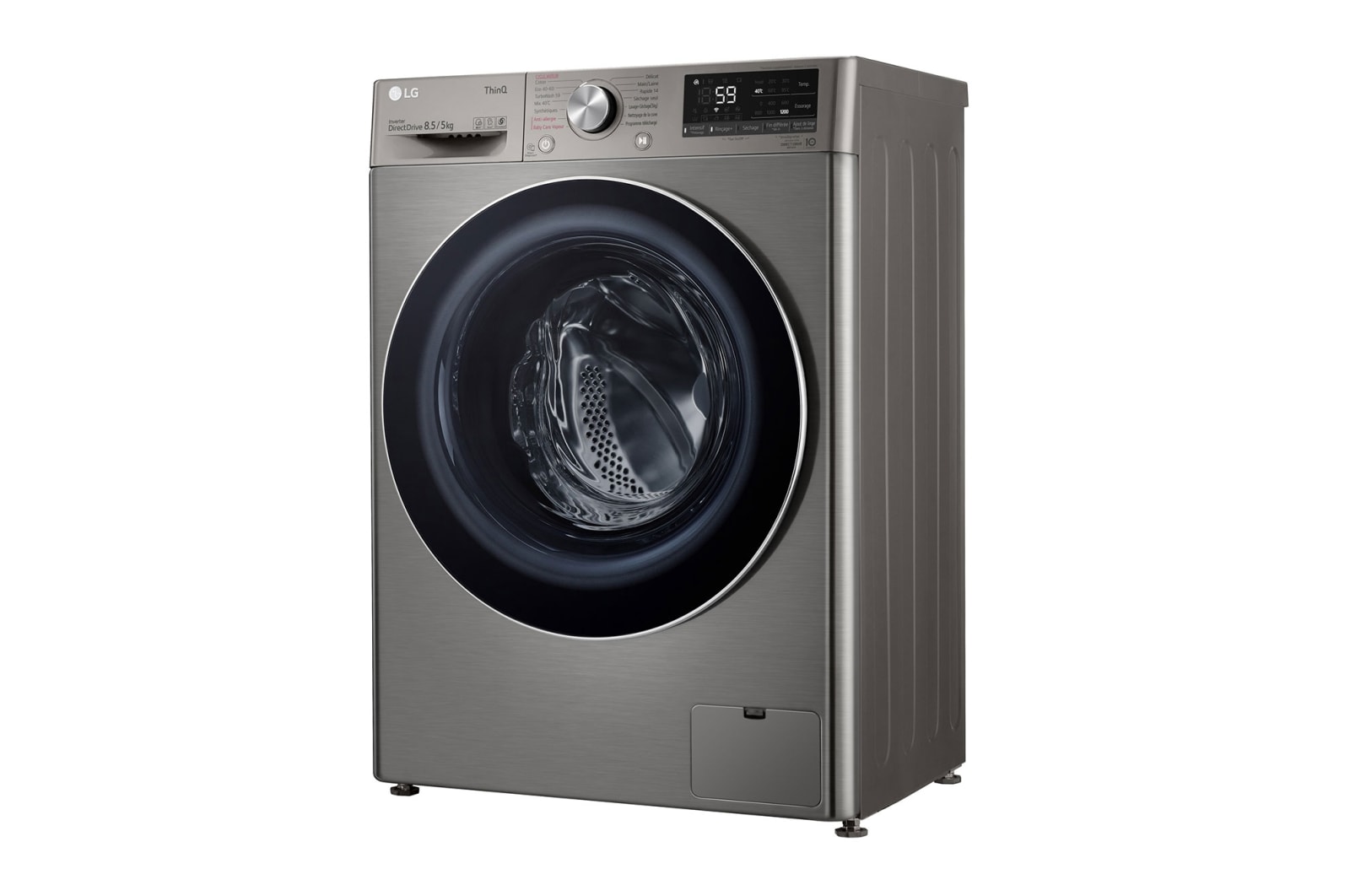 LG Lave-linge Séchant Slim 8,5/5kg - 58L | TurboWash™  | Moteur AI Direct Drive™ garanti 10 ans, LG F852SV52IRS