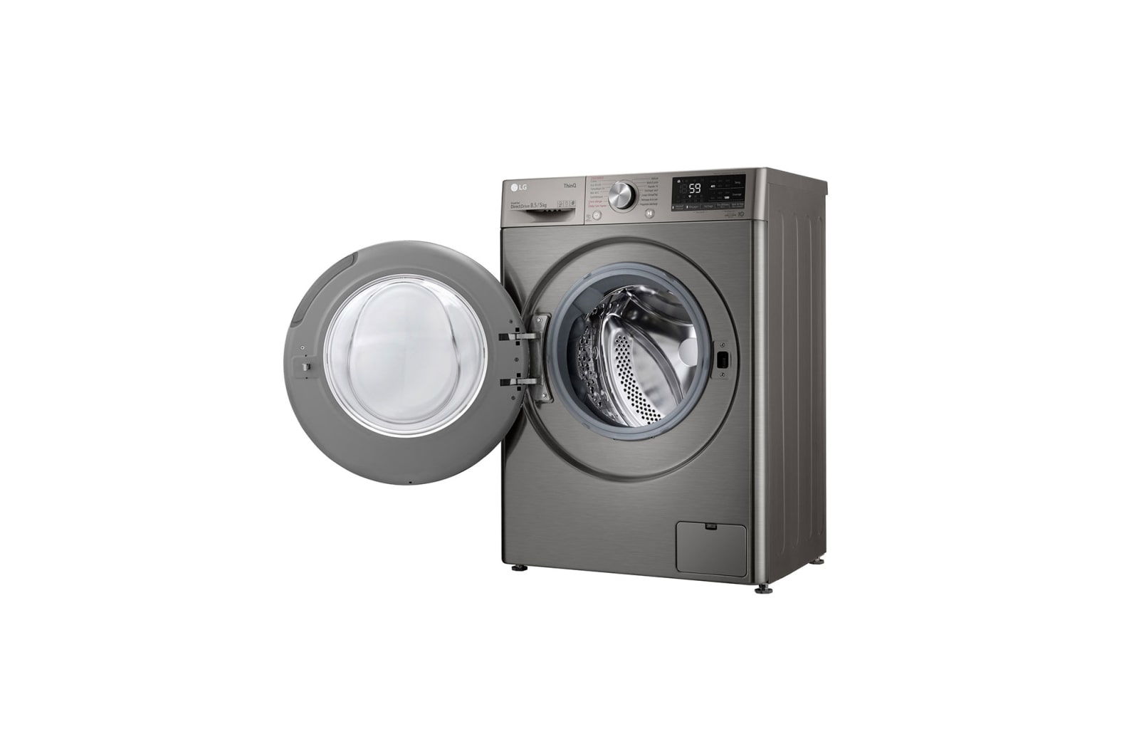 LG Lave-linge Séchant Slim 8,5/5kg - 58L | TurboWash™  | Moteur AI Direct Drive™ garanti 10 ans, LG F852SV52IRS