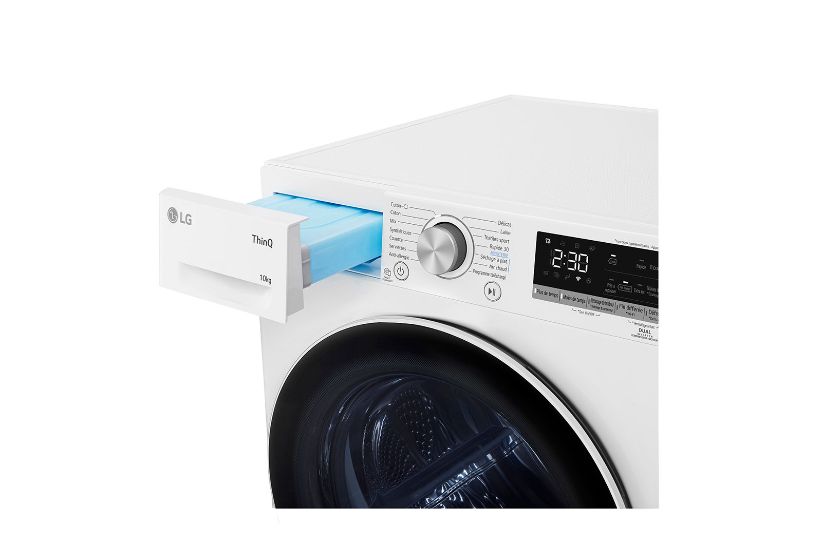 LG Sèche-linge 10kg | A+++ | Condenseur Autonettoyant | Compresseur DUAL Inverter et moteur Inverter garanti 10 ans, LG RH1V50WH