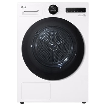 Vue avant de Sèche linge 9 kg | Molette écran LCD LG RH9X76WH