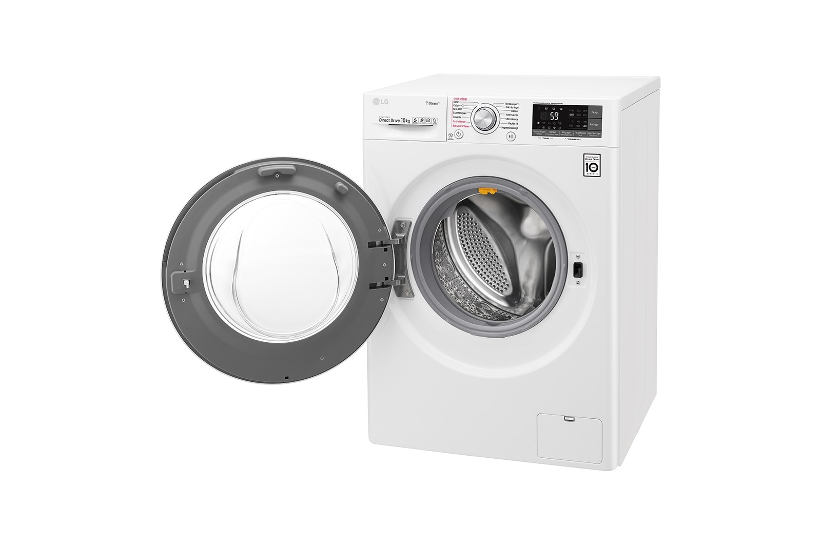 LG Lave-Linge 10KG | TurboWash™ | Steam | Wi-Fi | 6 Motion Direct Drive™ | A+++-40% | Smart Diagnosis™ | Moteur Direct Drive™ garanti 10 ans, LG F14J72WHST