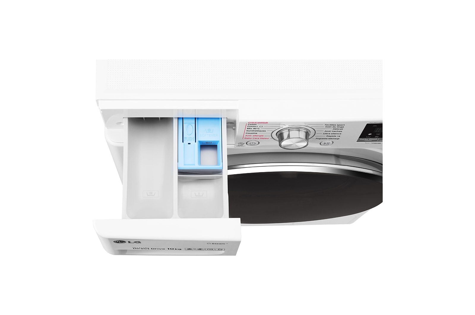 LG Lave-Linge 10KG | TurboWash™ | Steam | Wi-Fi | 6 Motion Direct Drive™ | A+++-40% | Smart Diagnosis™ | Moteur Direct Drive™ garanti 10 ans, LG F14J72WHST