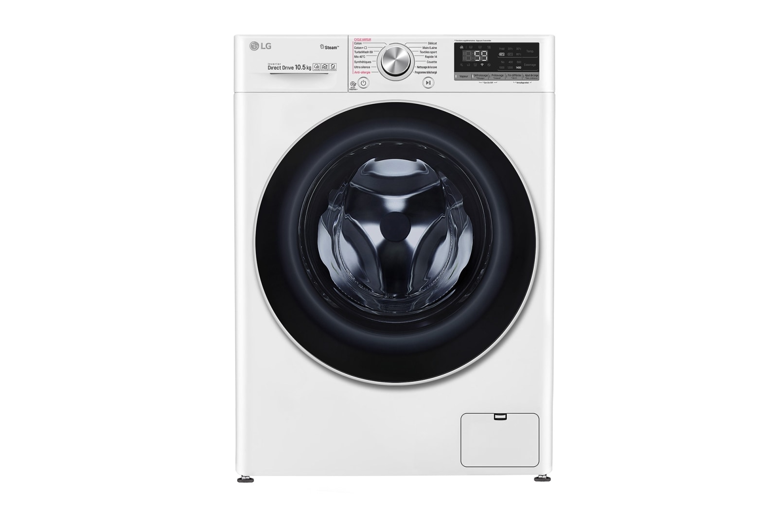 LG Lave-linge 10.5 KG - 68L  | 6 Motion Direct Drive™ | Moteur Direct Drive™ garanti 10 ans |  TurboWash™ | AI DD | Steam + | 53/71dB | A+++(-40%) , LG F14V71WHS