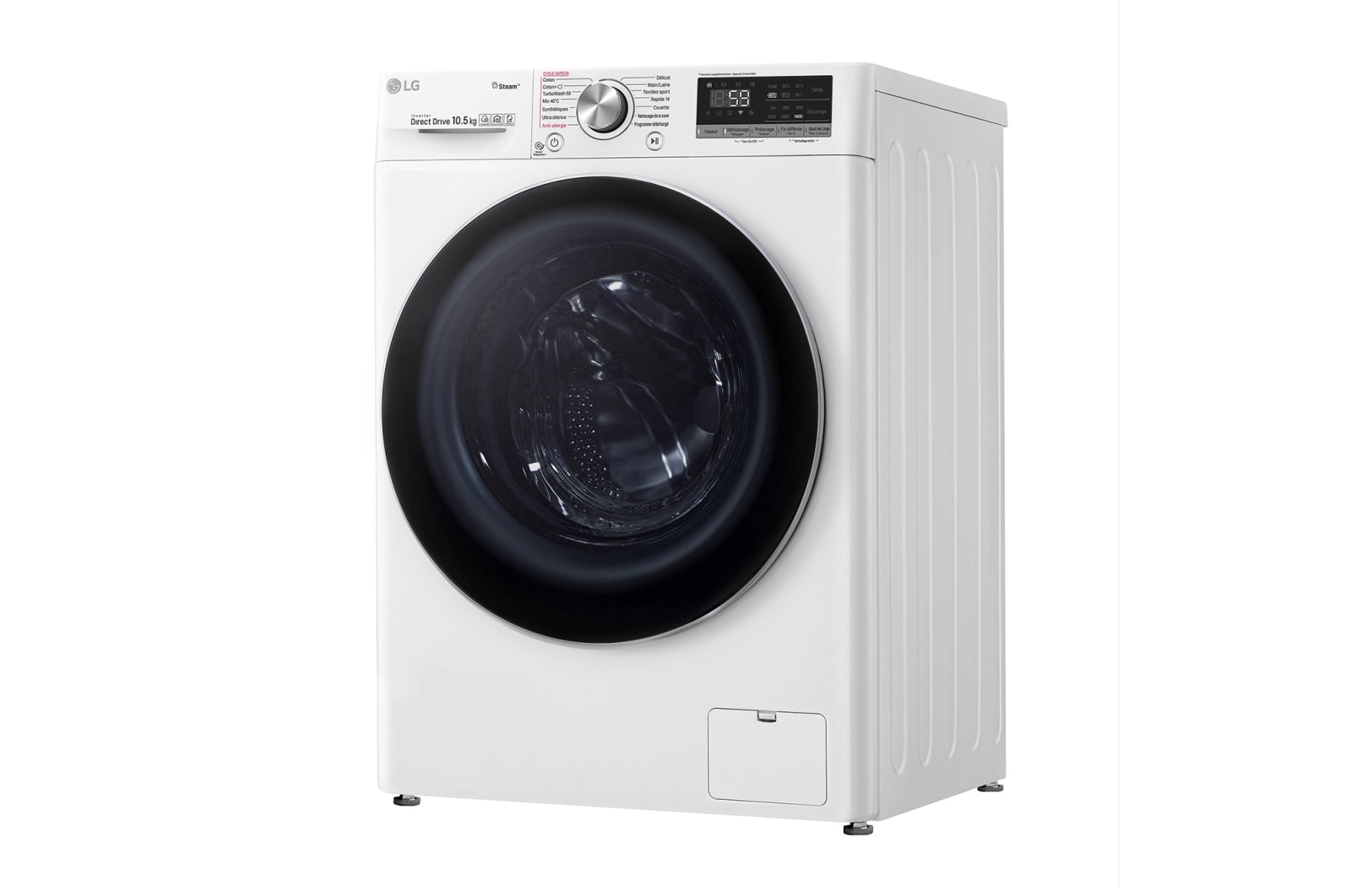 LG Lave-linge 10.5 KG - 68L  | 6 Motion Direct Drive™ | Moteur Direct Drive™ garanti 10 ans |  TurboWash™ | AI DD | Steam + | 53/71dB | A+++(-40%) , LG F14V71WHS