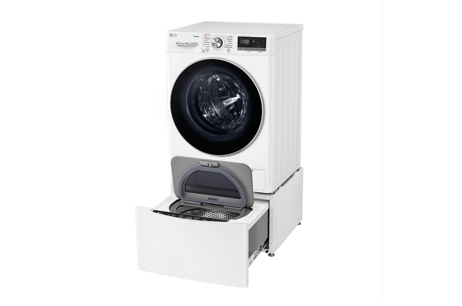 LG Lave-linge 10.5 KG - 68L  | 6 Motion Direct Drive™ | Moteur Direct Drive™ garanti 10 ans |  TurboWash™ | AI DD | Steam + | 53/71dB | A+++(-40%) , LG F14V71WHS