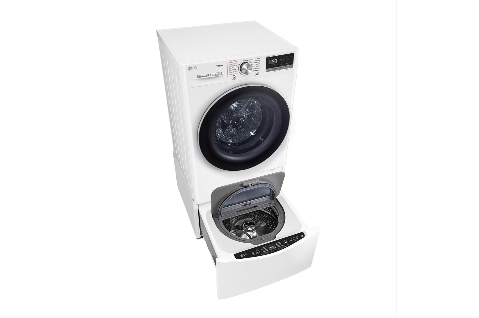 LG Lave-linge 10.5 KG - 68L  | 6 Motion Direct Drive™ | Moteur Direct Drive™ garanti 10 ans |  TurboWash™ | AI DD | Steam + | 53/71dB | A+++(-40%) , LG F14V71WHS