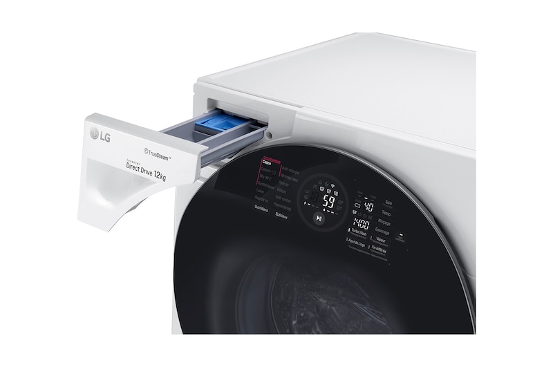 LG Lave-linge 12 KG | TrueSteam™ | TurboWash™ | Wi-Fi | 6 Motion Direct Drive™ | A+++(-60%) | Smart Diagnosis™ | Moteur Direct Drive™ garanti 10 ans, LG F24G1GWHS