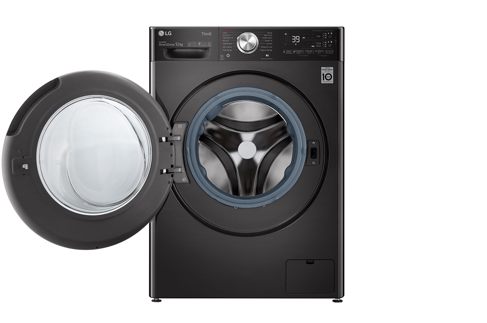 LG Lave-linge 12 kg - 81L | AI Direct Drive™ | Dosage automatique | Moteur Direct Drive™ garanti 10 ans, LG F24V92BSTA