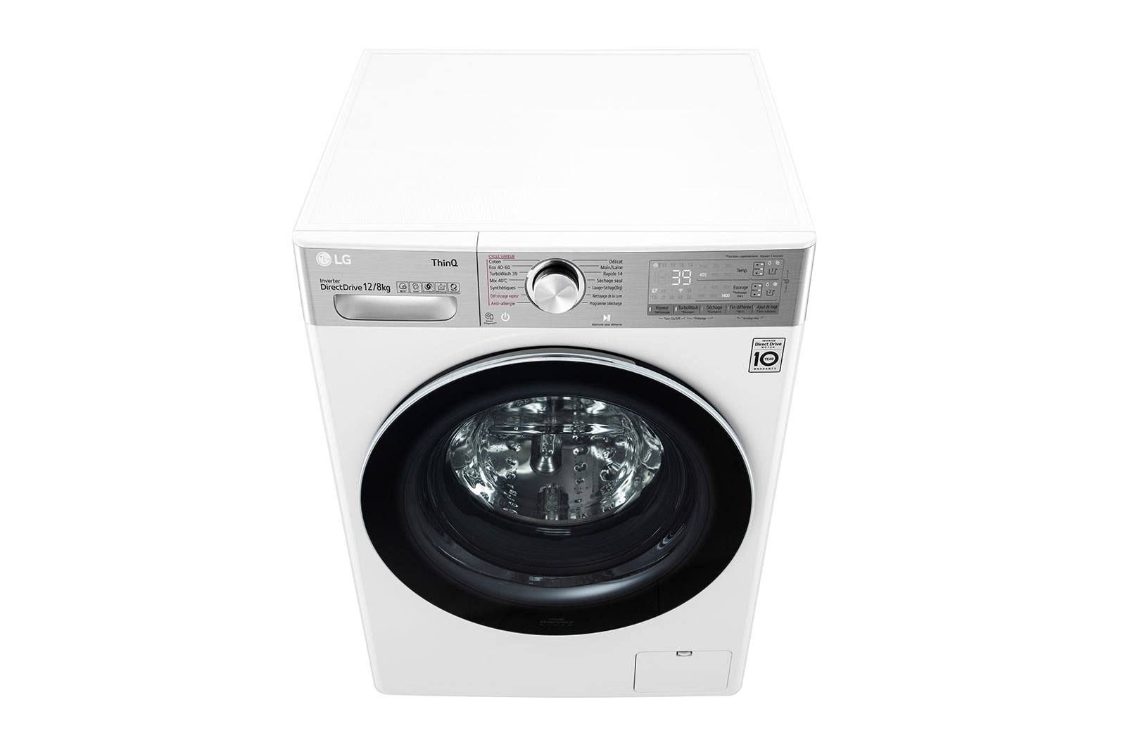 LG Lavante-séchante 12/8kg kg - 81L | AI Direct Drive™ | Dosage automatique | Moteur Direct Drive™ garanti 10 ans, LG F284V92WSTA