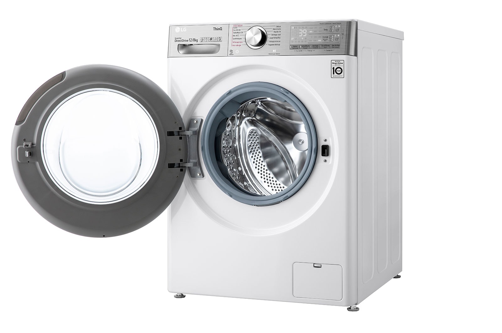 LG Lavante-séchante 12/8kg kg - 81L | AI Direct Drive™ | Dosage automatique | Moteur Direct Drive™ garanti 10 ans, LG F284V92WSTA