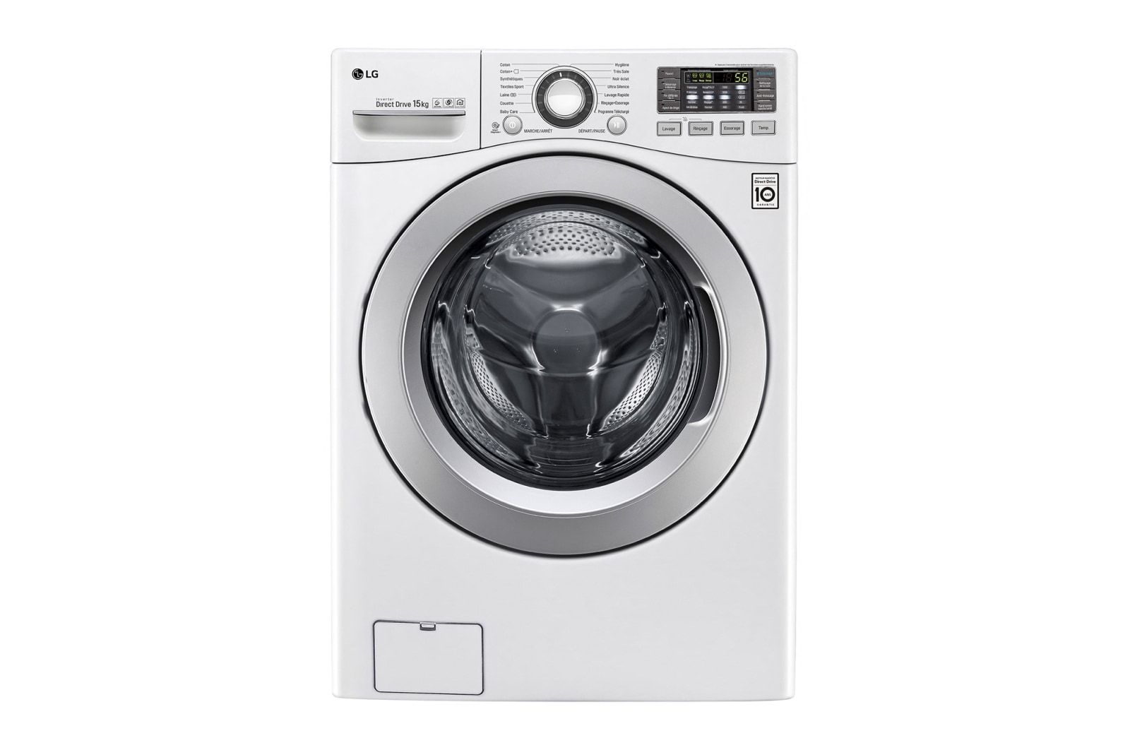 LG Lave-linge 15 KG | TurboWash™ | Wi-Fi | 6 Motion Direct Drive™ | A++ | Smart Diagnosis™ | Moteur Direct Drive™ garanti 10 ans, LG F51K24WH