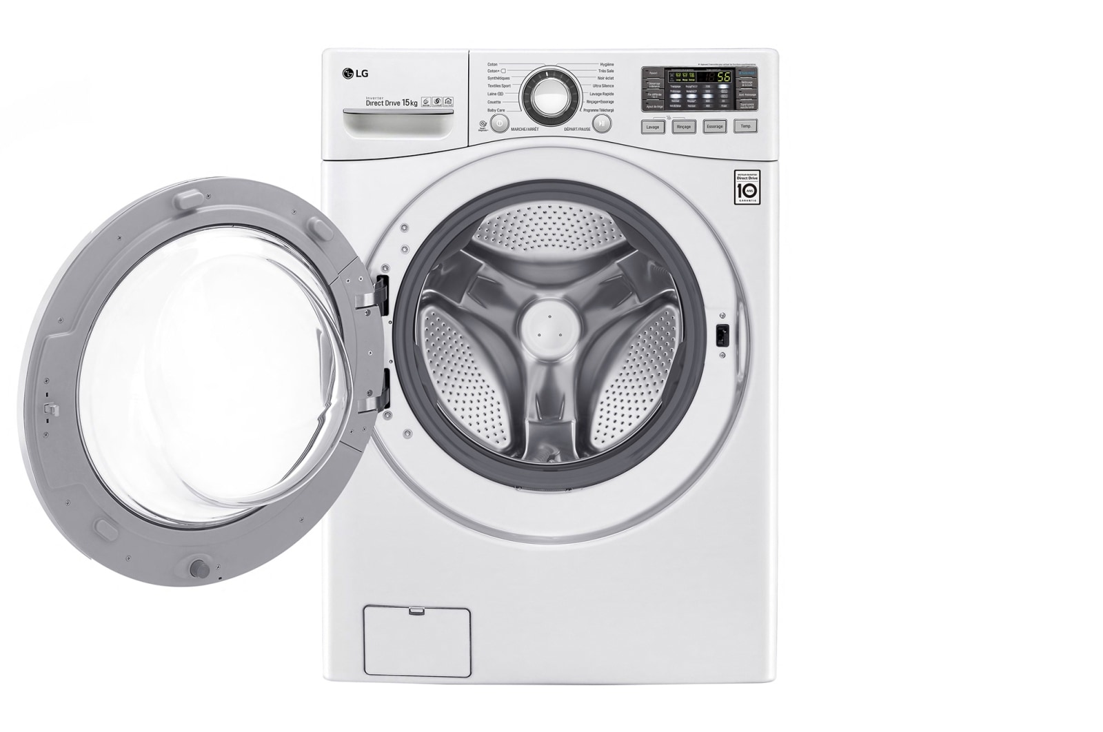 LG Lave-linge 15 KG | TurboWash™ | Wi-Fi | 6 Motion Direct Drive™ | A++ | Smart Diagnosis™ | Moteur Direct Drive™ garanti 10 ans, LG F51K24WH