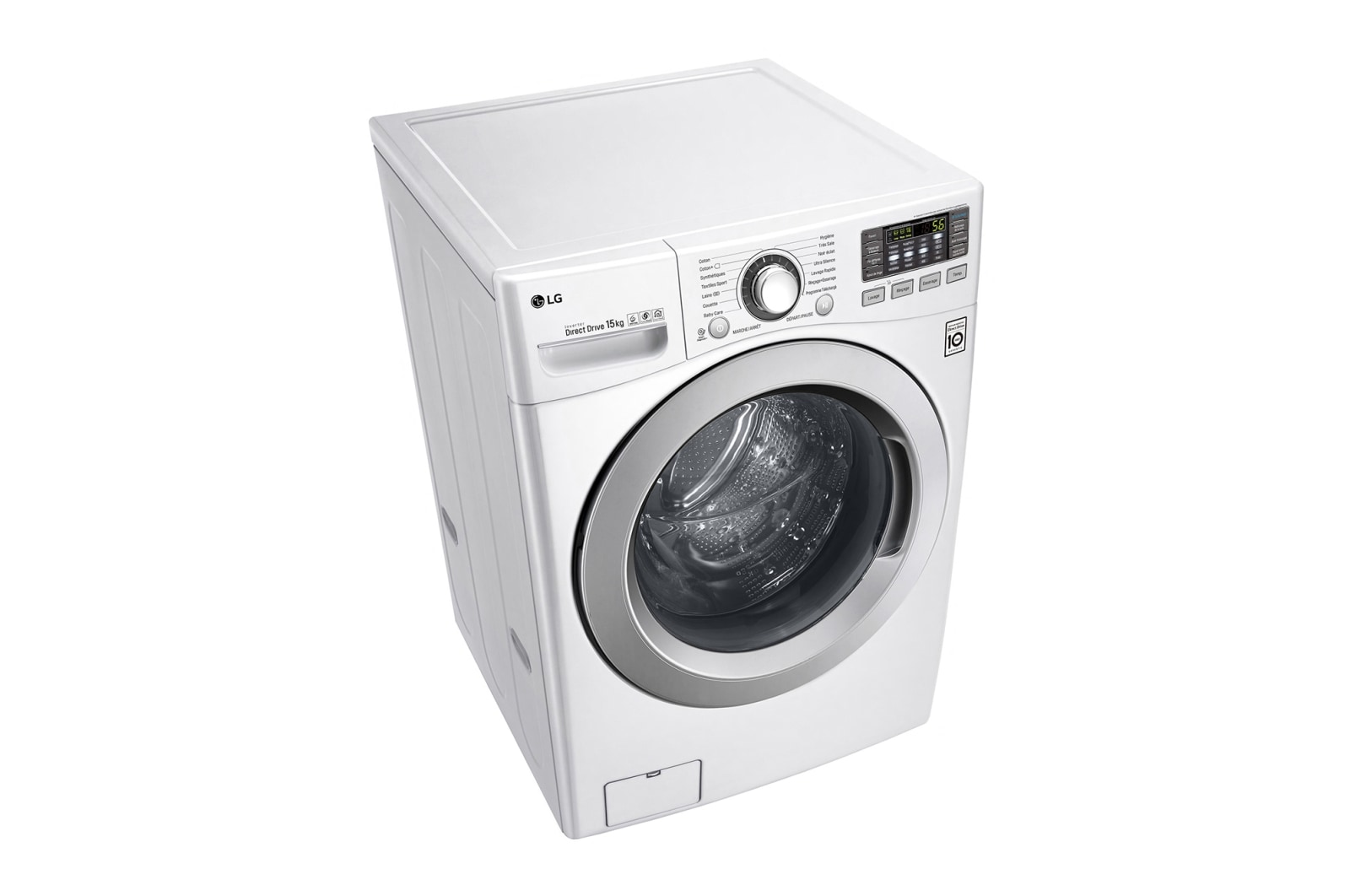 LG Lave-linge 15 KG | TurboWash™ | Wi-Fi | 6 Motion Direct Drive™ | A++ | Smart Diagnosis™ | Moteur Direct Drive™ garanti 10 ans, LG F51K24WH