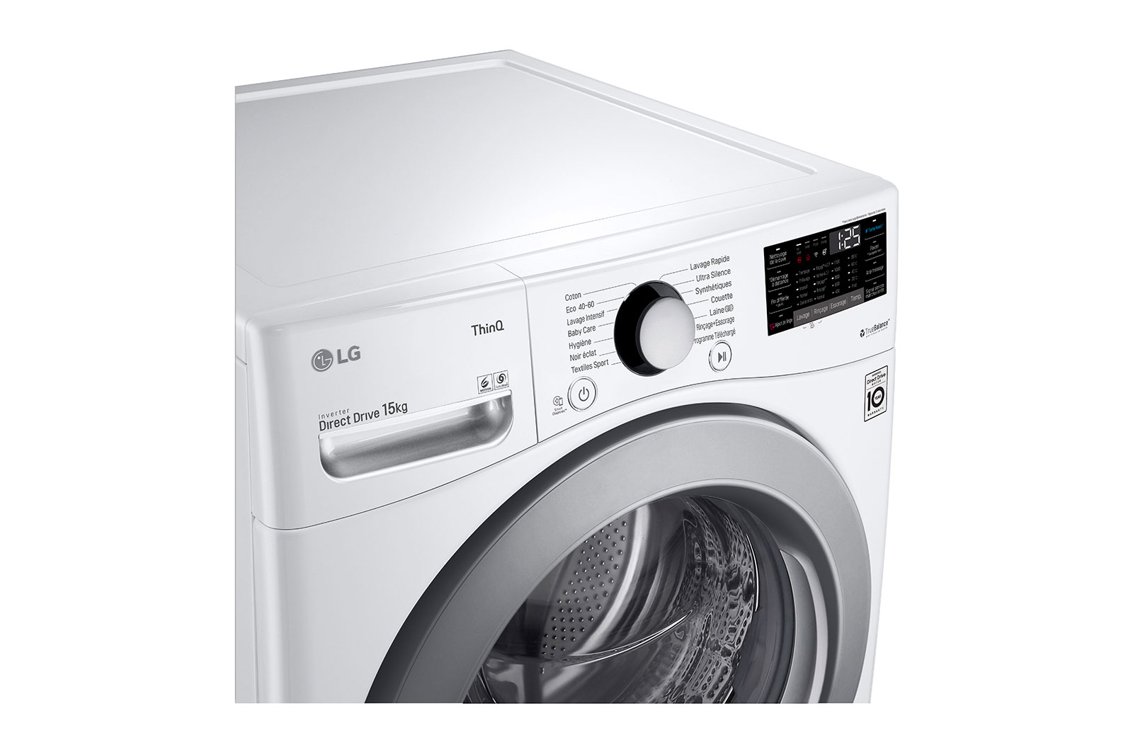 LG Lave-linge 15 kg | TurboWash™ | Wi-Fi | 6 Motion Direct Drive™ | E | Smart Diagnosis™ | Moteur Direct Drive™ garanti 10 ans, LG F51P14WH