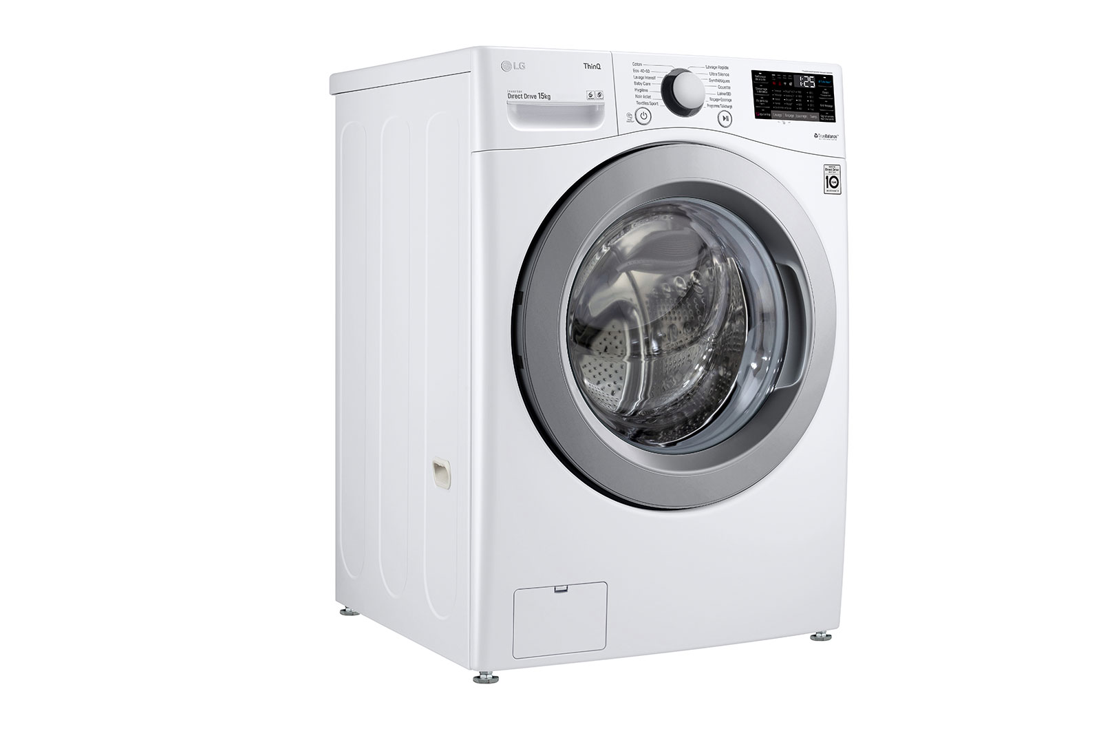 LG Lave-linge 15 kg | TurboWash™ | Wi-Fi | 6 Motion Direct Drive™ | E | Smart Diagnosis™ | Moteur Direct Drive™ garanti 10 ans, LG F51P14WH