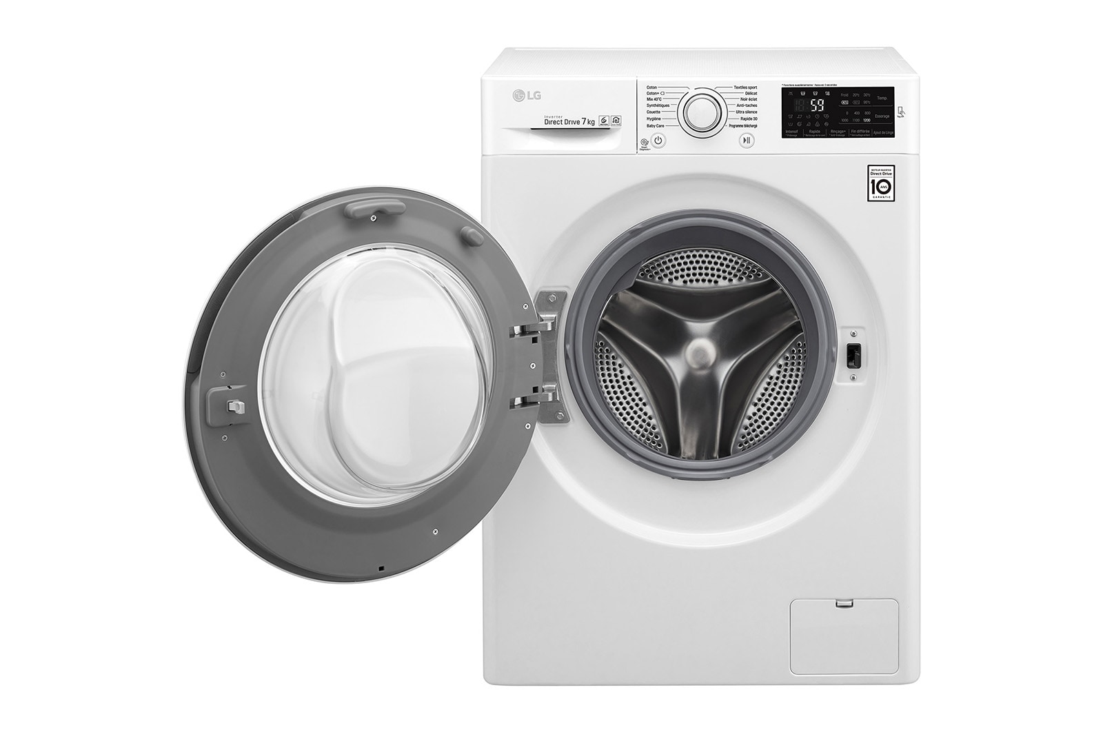 LG Lave-linge 7 KG | 6 Motion Direct Drive™ | A+++(-30%) | Smart Diagnosis™ | Moteur Direct Drive™ garanti 10 ans, LG F72J53WH
