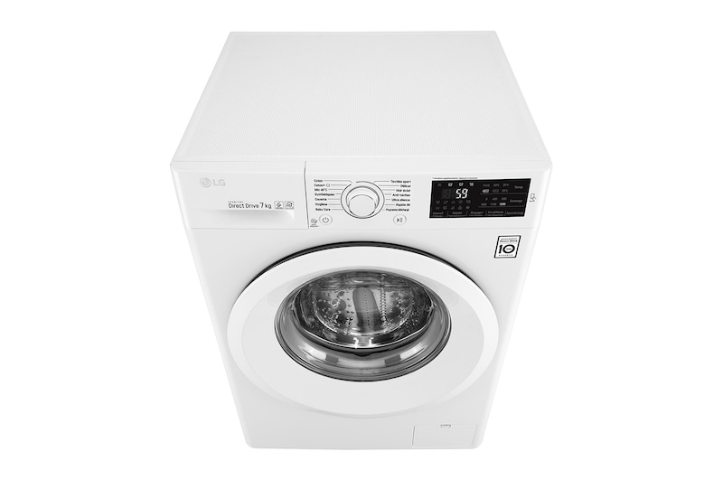 LG Lave-linge 7 KG | 6 Motion Direct Drive™ | A+++(-30%) | Smart Diagnosis™ | Moteur Direct Drive™ garanti 10 ans, LG F72J53WH