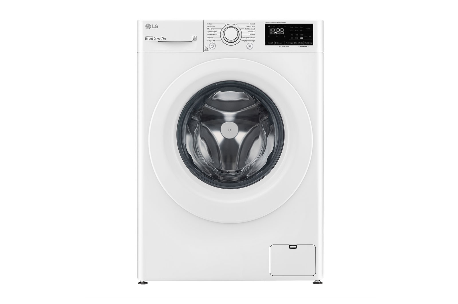 LG Lave-linge 7 kg - 59L | AI Direct Drive™ | Smart Diagnosis™ | Moteur Direct Drive™ garanti 10 ans | D, LG F72N23WH