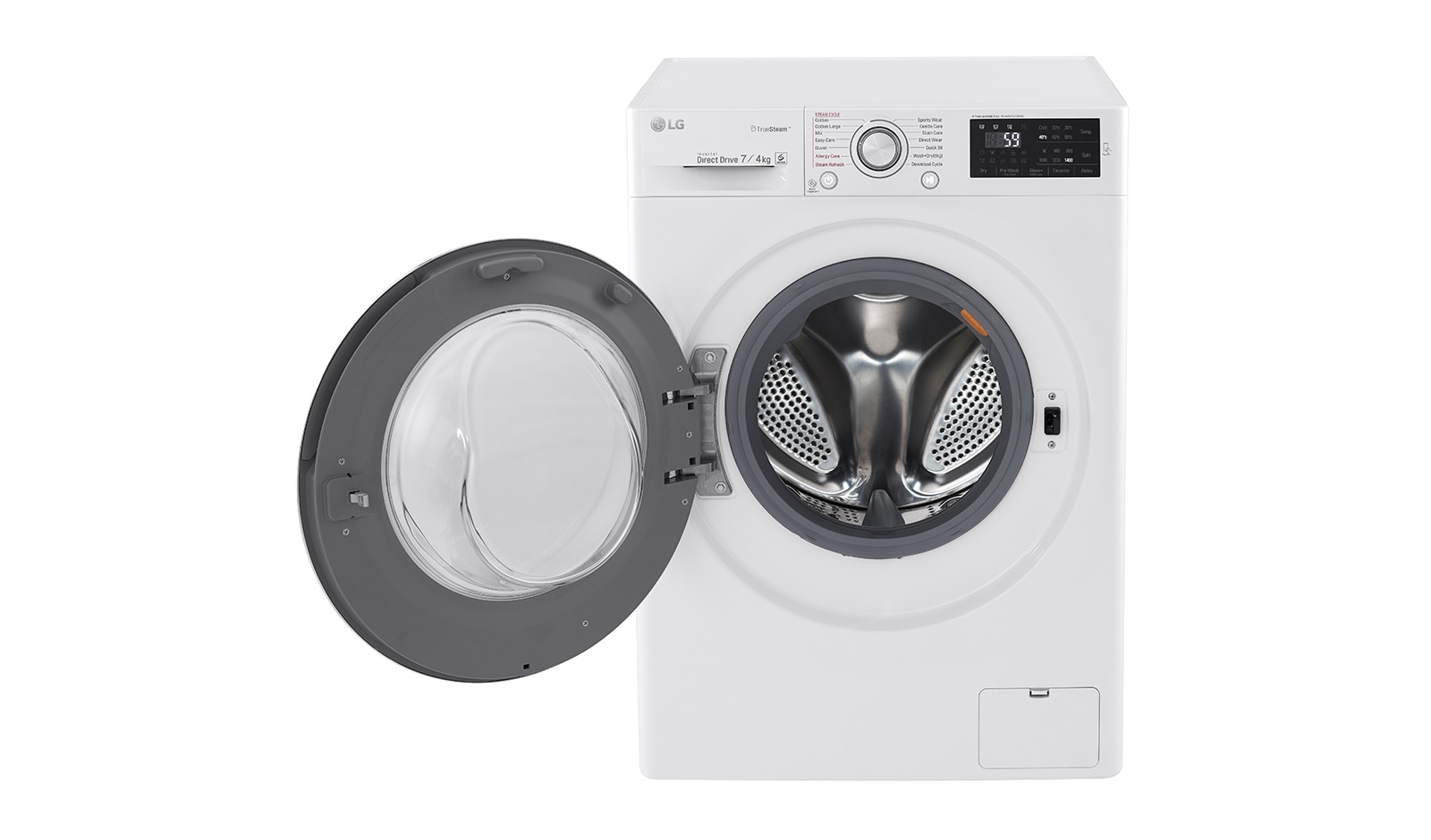 LG Lavante-séchante 7/4KG | 6 Motion™ Direct Drive | Hublot argenté | Smart NFC Tag On, LG F742212WR
