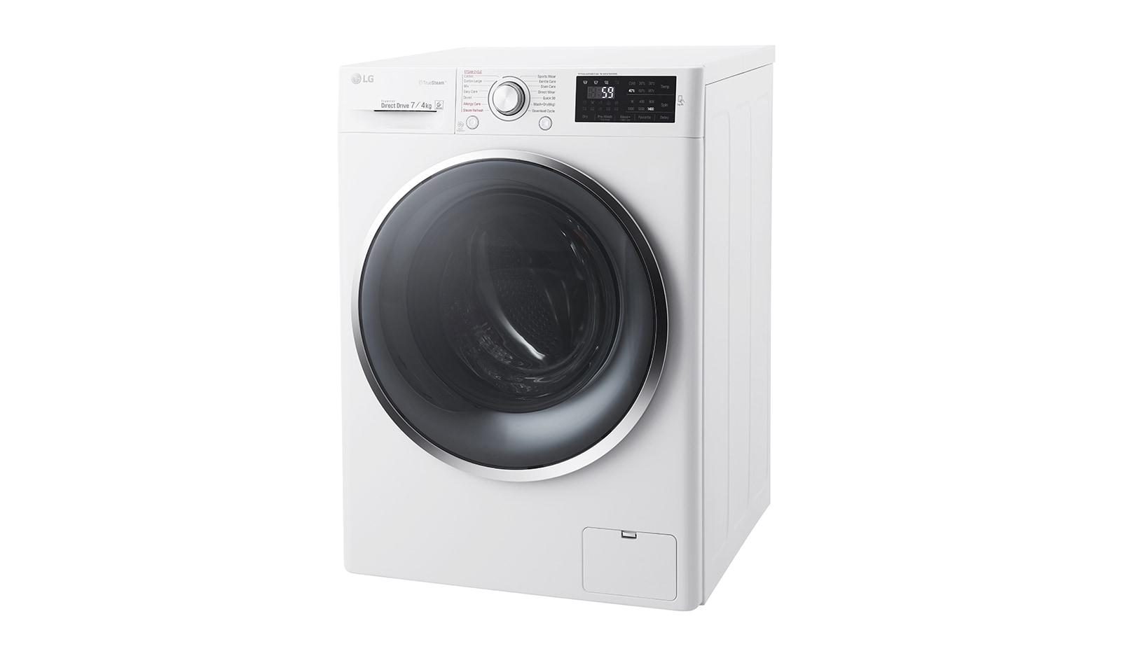 LG Lavante-séchante 7/4KG | 6 Motion™ Direct Drive | Hublot argenté | Smart NFC Tag On, LG F742212WR
