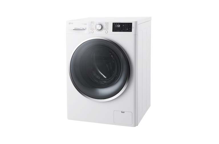 LG Lavante-séchante 7/4KG | 6 Motion™ Direct Drive | Hublot argenté | Smart NFC Tag On, LG F742212WR