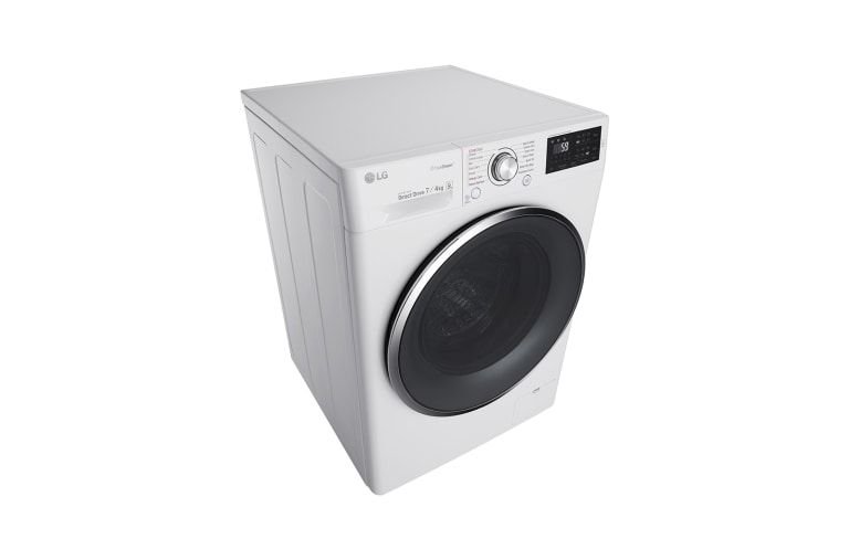 LG Lavante-séchante 7/4KG | 6 Motion™ Direct Drive | Hublot argenté | Smart NFC Tag On, LG F742212WR