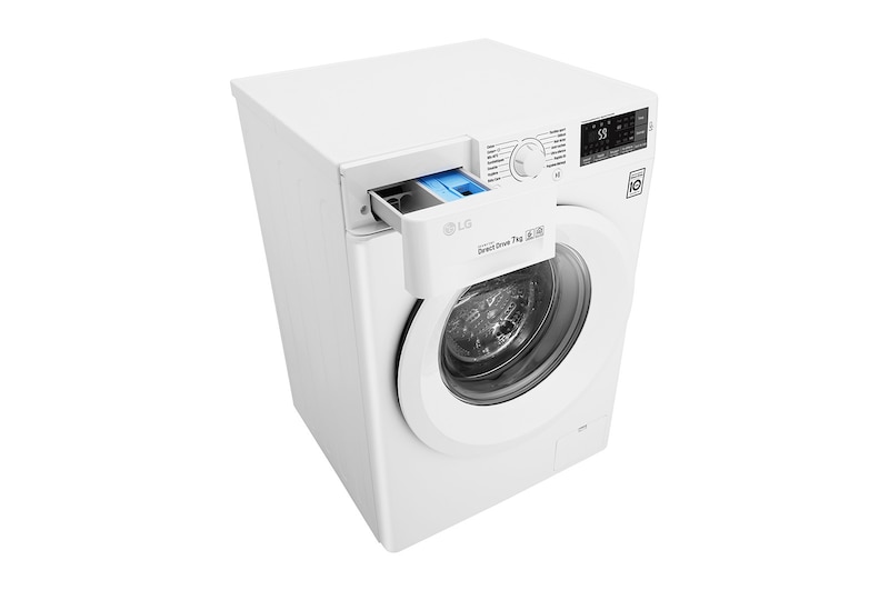 LG Lave-linge 7 KG | 6 Motion Direct Drive™ | A+++(-30%) | Smart Diagnosis™ | Moteur Direct Drive™ garanti 10 ans, LG F74J53WH