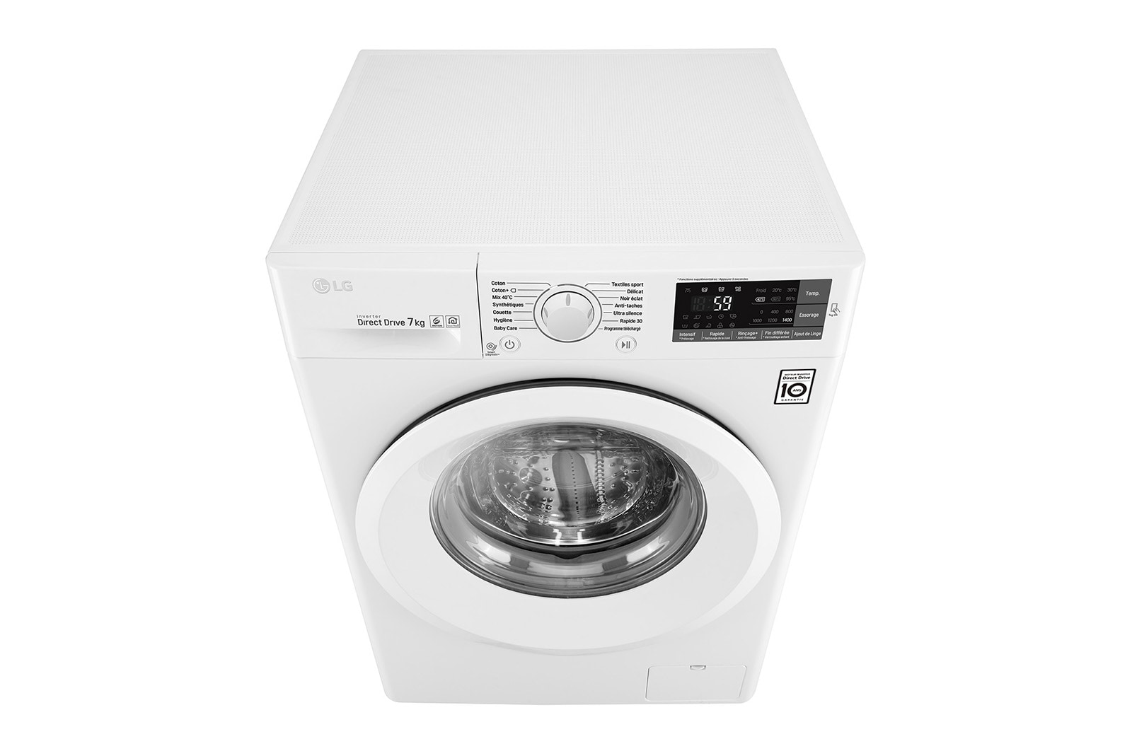 LG Lave-linge 7 KG | 6 Motion Direct Drive™ | A+++(-30%) | Smart Diagnosis™ | Moteur Direct Drive™ garanti 10 ans, LG F74J53WH