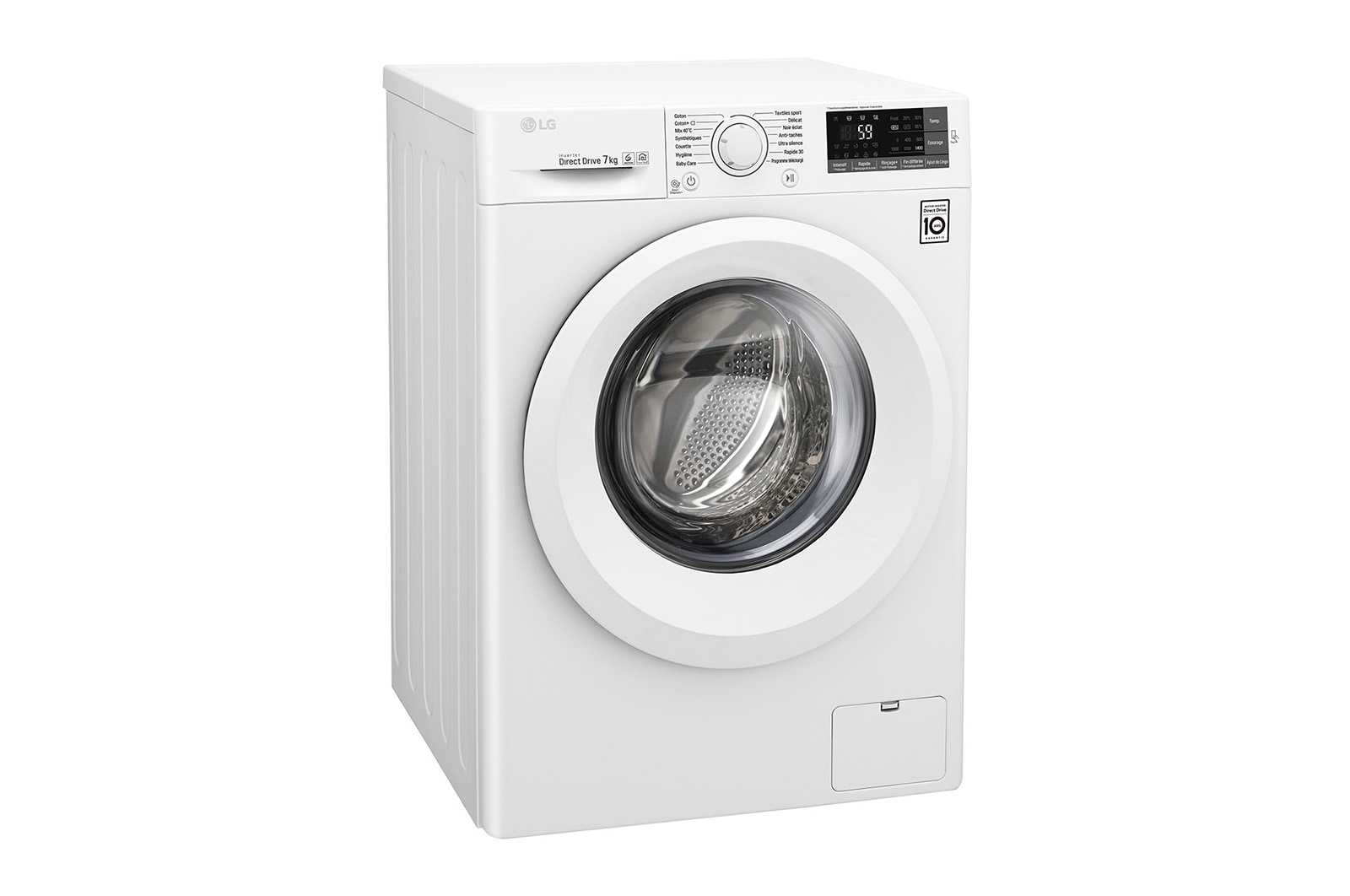 LG Lave-linge 7 KG | 6 Motion Direct Drive™ | A+++(-30%) | Smart Diagnosis™ | Moteur Direct Drive™ garanti 10 ans, LG F74J53WH