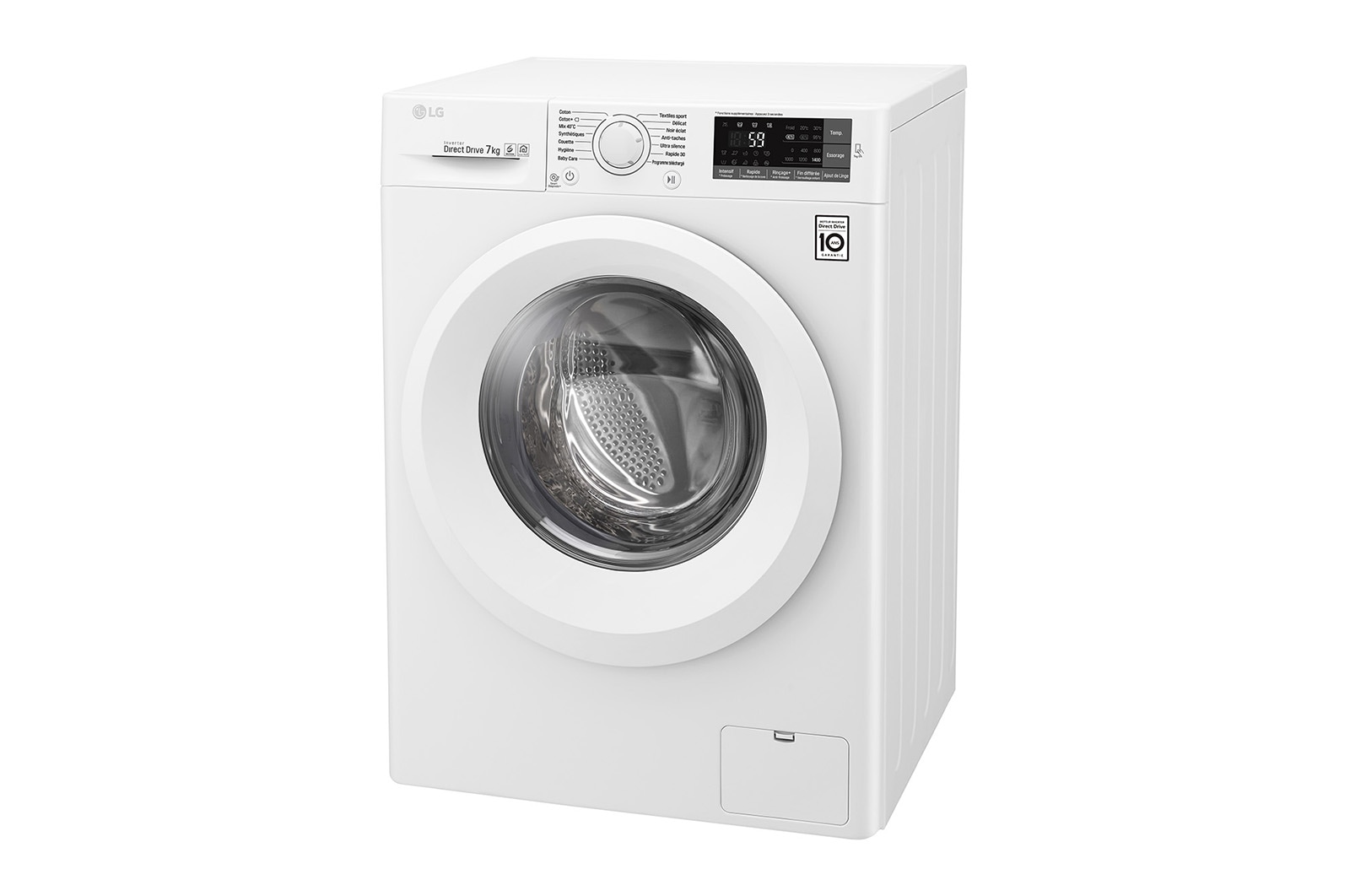 LG Lave-linge 7 KG | 6 Motion Direct Drive™ | A+++(-30%) | Smart Diagnosis™ | Moteur Direct Drive™ garanti 10 ans, LG F74J53WH