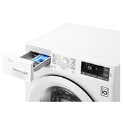 LG Lave-linge 7 KG | 6 Motion Direct Drive™ | A+++(-30%) | Smart Diagnosis™ | Moteur Direct Drive™ garanti 10 ans, LG F74J53WH