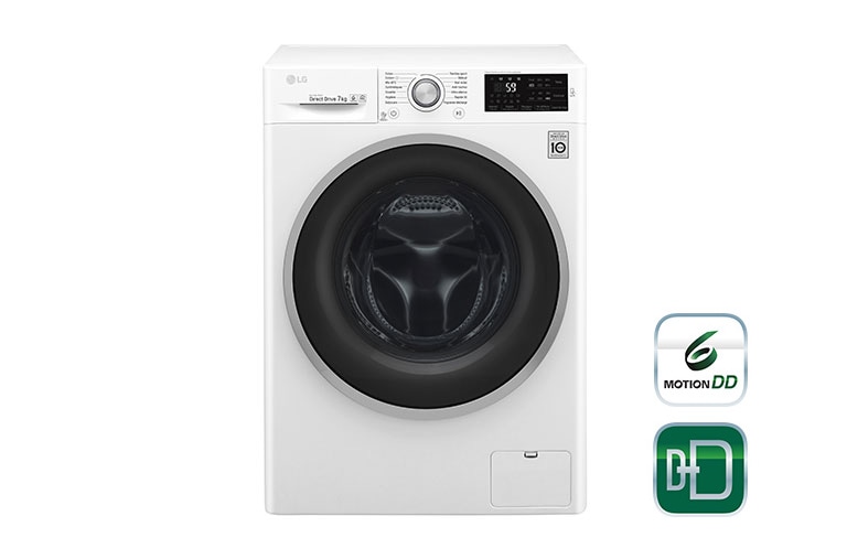 LG Lave-linge 7 KG | 6 Motion Direct Drive™ | A+++(-30%) | Smart Diagnosis™ | Moteur Direct Drive™ garanti 10 ans, LG F74J61WH
