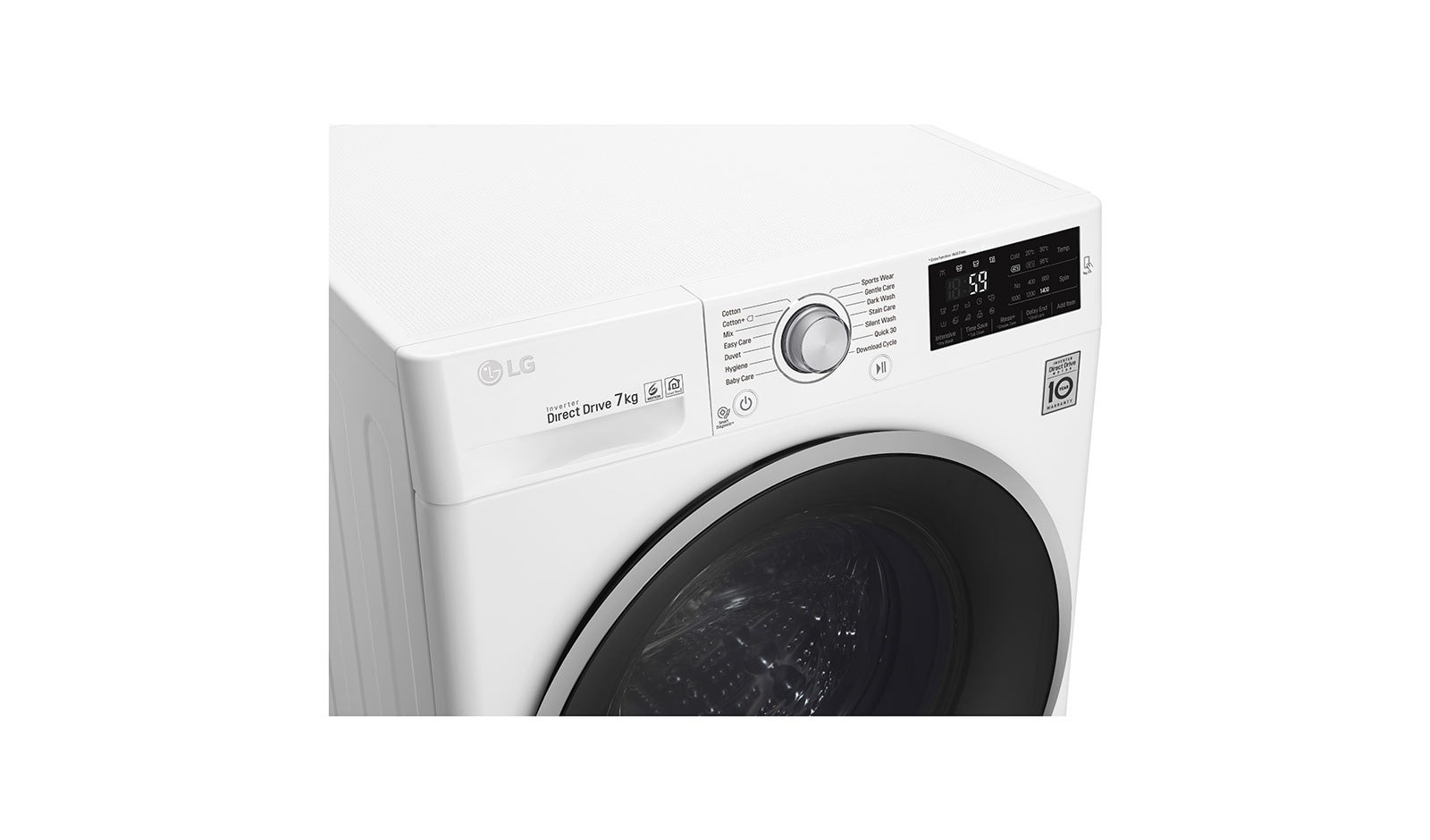 LG Lave-linge 7 KG | 6 Motion Direct Drive™ | A+++(-30%) | Smart Diagnosis™ | Moteur Direct Drive™ garanti 10 ans, LG F74J61WH