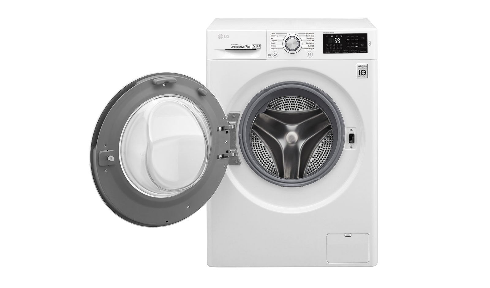 LG Lave-linge 7 KG | 6 Motion Direct Drive™ | A+++(-30%) | Smart Diagnosis™ | Moteur Direct Drive™ garanti 10 ans, LG F74J61WH