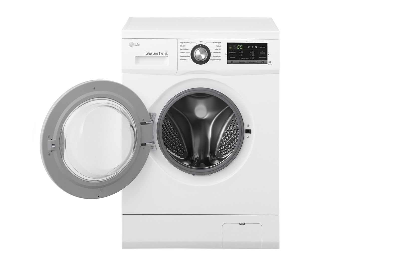 LG Lave-Linge 8KG |1400 tours | 6 Motion Direct Drive™ | A+++-30% | Smart Diagnosis™ | Moteur Direct Drive™ – Garanti 10 ans , LG F84G62WH