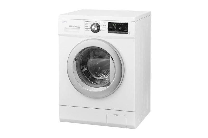 LG Lave-Linge 8KG |1400 tours | 6 Motion Direct Drive™ | A+++-30% | Smart Diagnosis™ | Moteur Direct Drive™ – Garanti 10 ans , LG F84G62WH