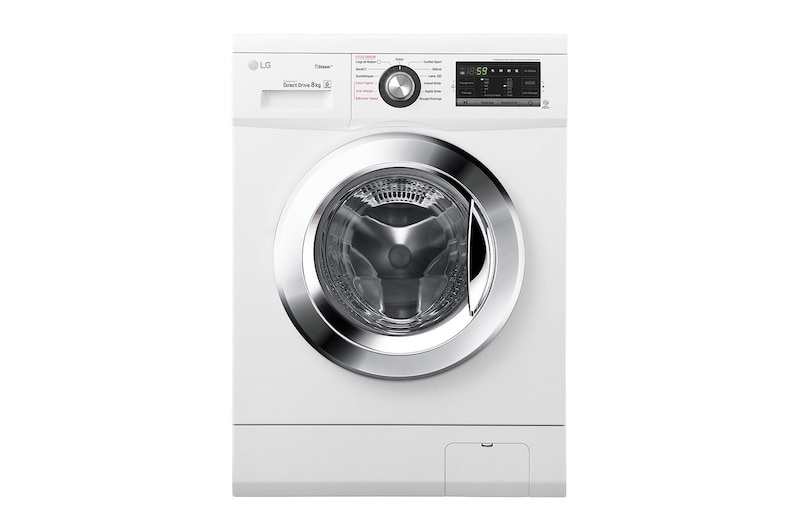 LG Lave-Linge 8KG | Moteur Direct Drive™ | 6 Motion Direct Drive™ | Steam | A+++-30% | Smart Diagnosis™, LG F84G62WHS