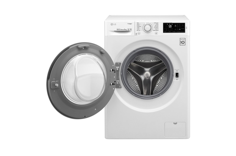 LG Lave-linge 8 KG | 6 Motion Direct Drive™ | A+++(-30%) | Smart Diagnosis™ | Moteur Direct Drive™ garanti 10 ans, LG F84J60WH