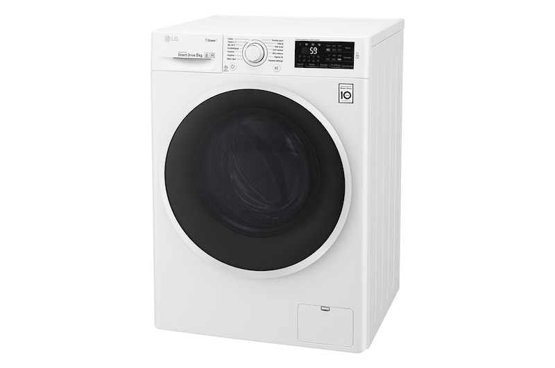LG Lave-linge 8 KG | 6 Motion Direct Drive™ | A+++(-30%) | Smart Diagnosis™ | Moteur Direct Drive™ garanti 10 ans, LG F84J60WH