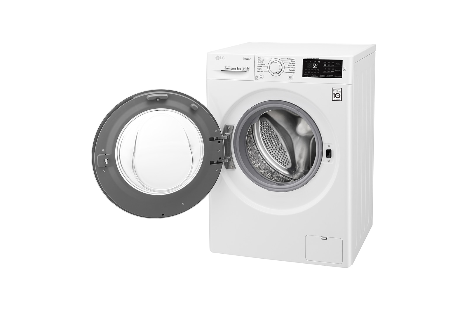 LG Lave-linge 8 KG | 6 Motion Direct Drive™ | A+++(-30%) | Smart Diagnosis™ | Moteur Direct Drive™ garanti 10 ans, LG F84J60WH