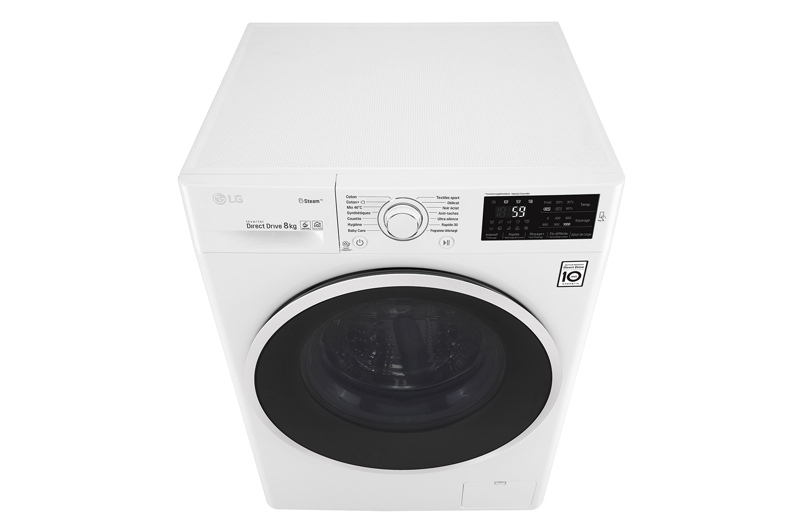 LG Lave-linge 8 KG | 6 Motion Direct Drive™ | A+++(-30%) | Smart Diagnosis™ | Moteur Direct Drive™ garanti 10 ans, LG F84J60WH